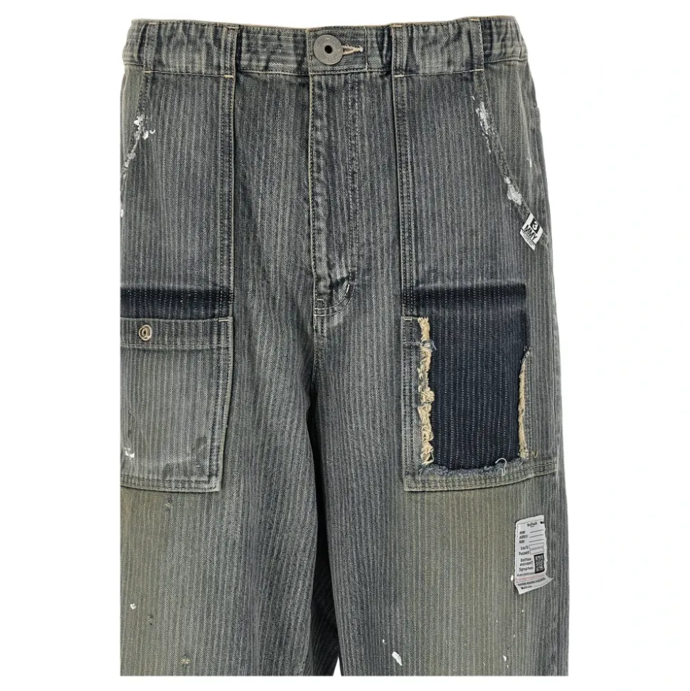 Stripe Denim Bush Pants
