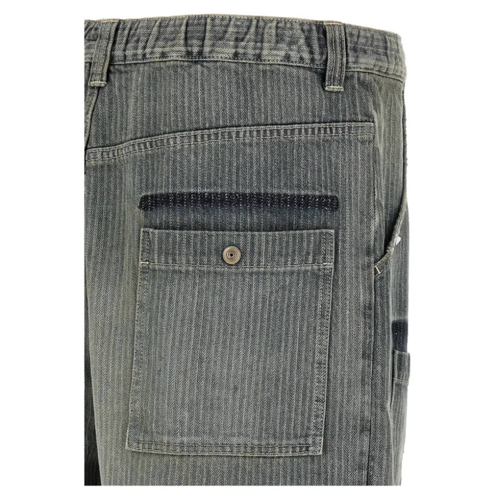 Stripe Denim Bush Pants