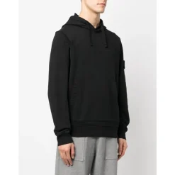 Sweat à Capuche Jersey avec Badge Logo