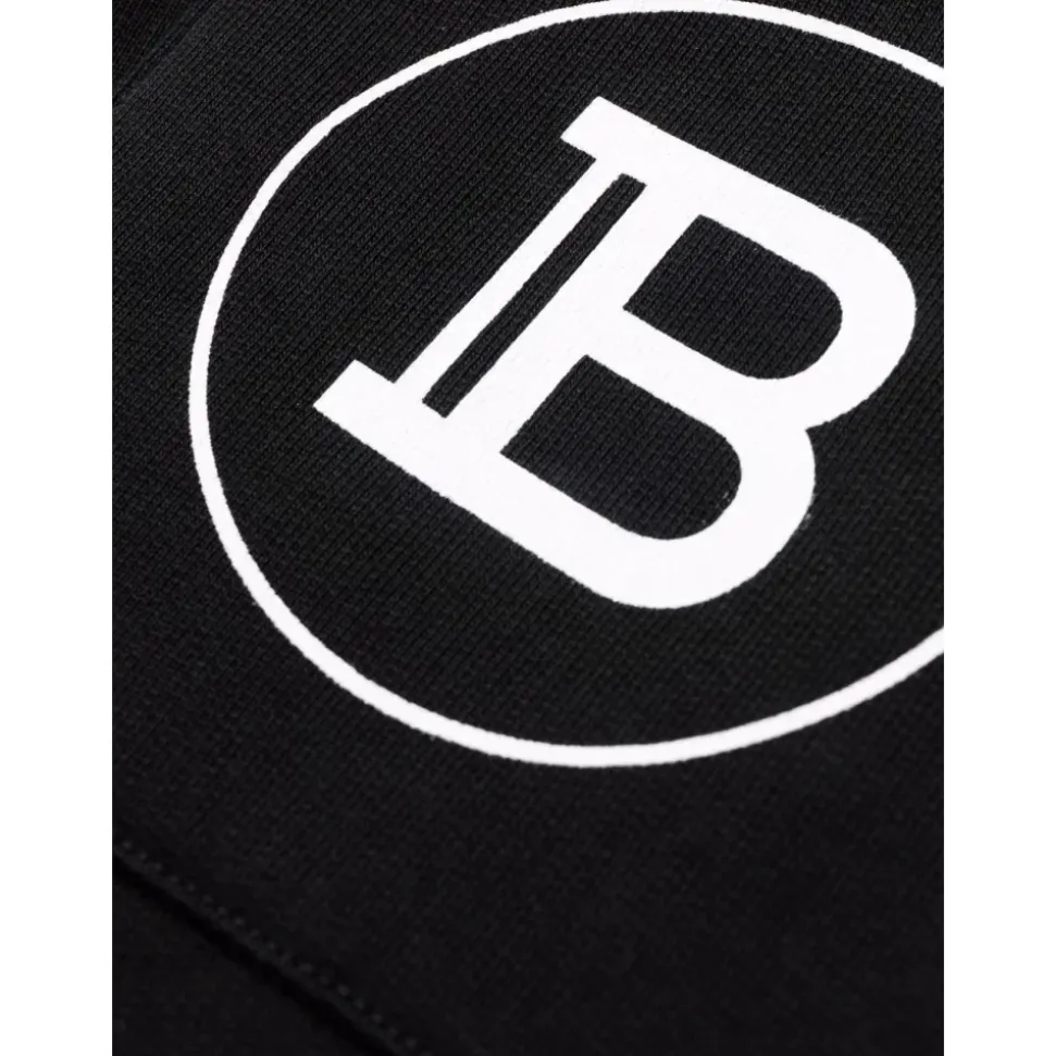 Sweatpants côtelés imprimés en noir