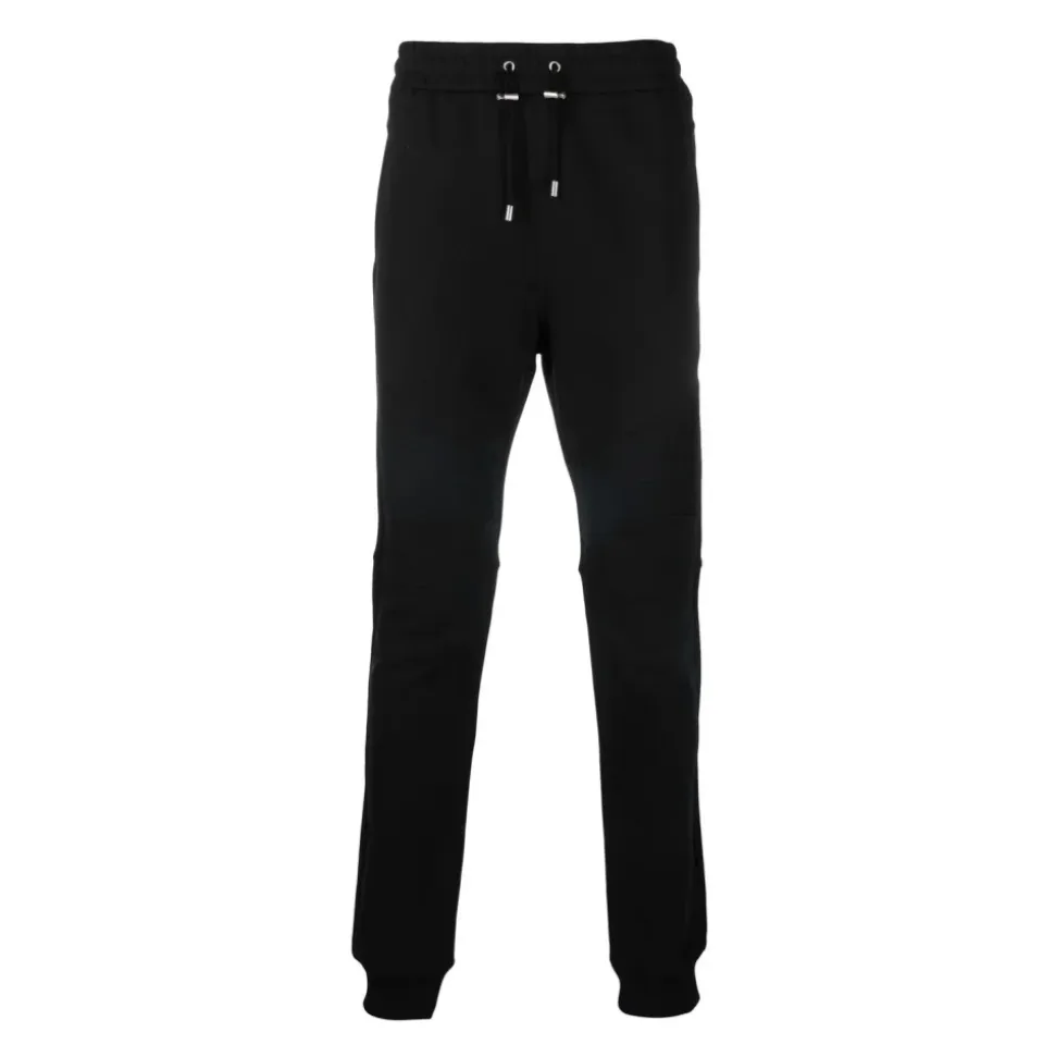 Sweatpants côtelés imprimés en noir