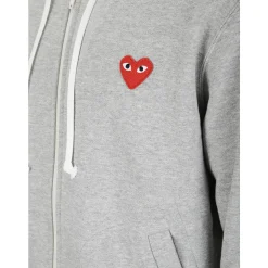 Sweat-shirt à fermeture éclair avec emblème rouge