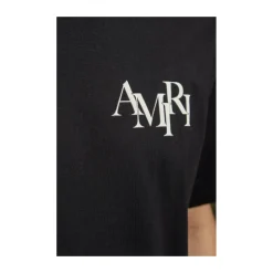 Tee-shirt à logo échelonné noir