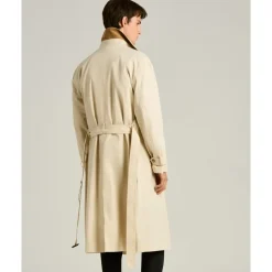 Trench-coat croisé en coton technique
