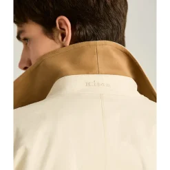 Trench-coat croisé en coton technique