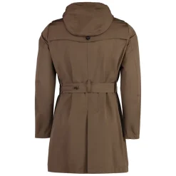 Trench en Coton avec Capuche Amovible