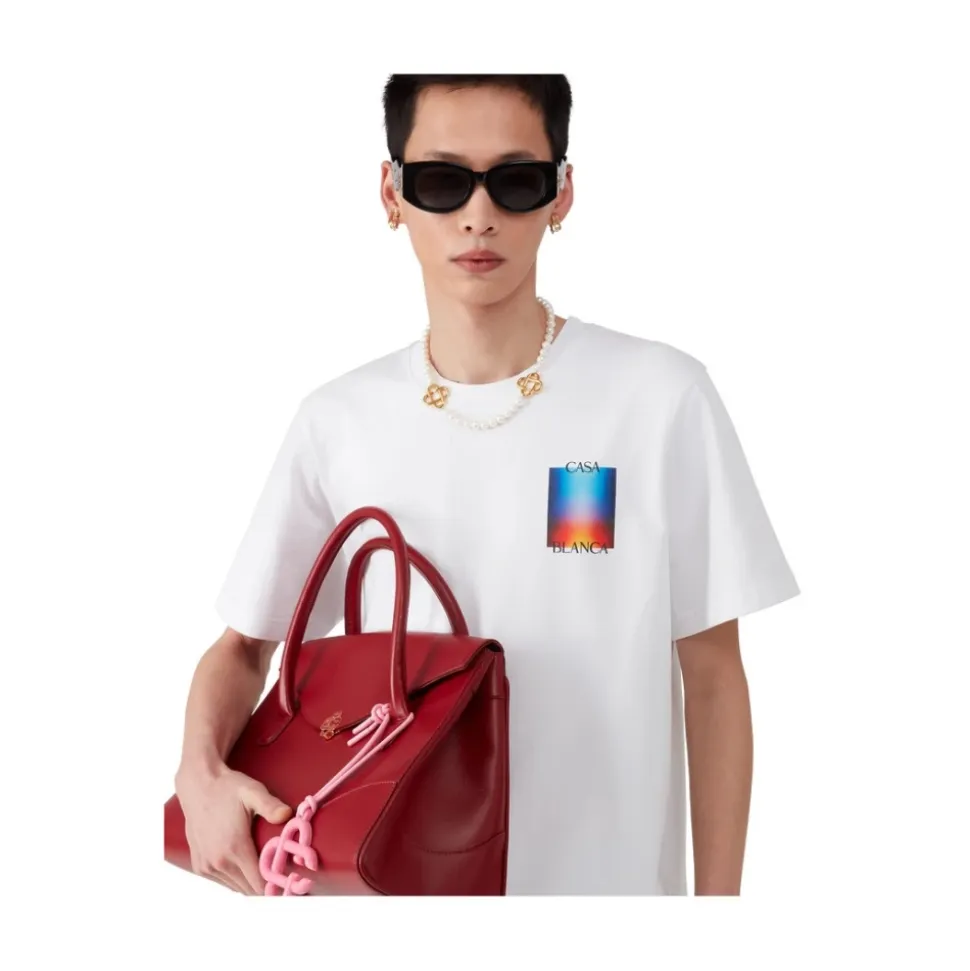 T-shirt Logo Casa Gradient Blanc