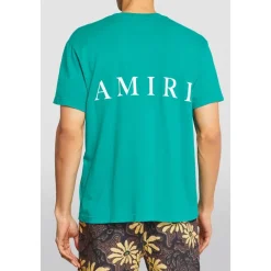 T-shirt Vert à Logo 3D - Col Rond