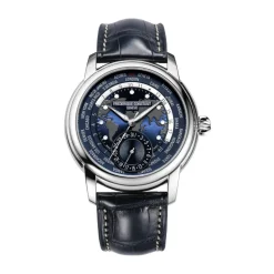 Uomo - FC-718NWM4H6 - Fabriquer Worldtimer 42mm GMT Le cuir STRAP
