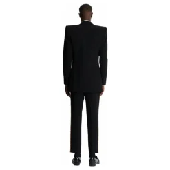 Veste 1 bouton à col brodé