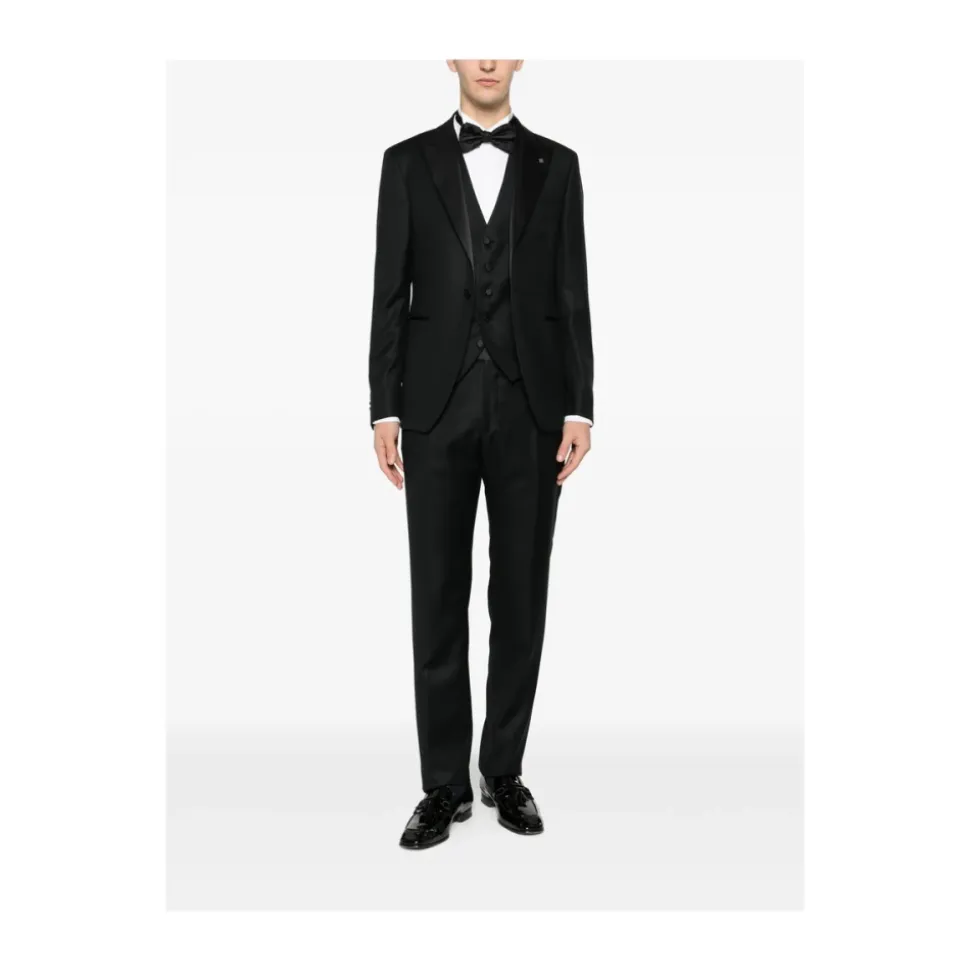Veste croisée à revers en pointe