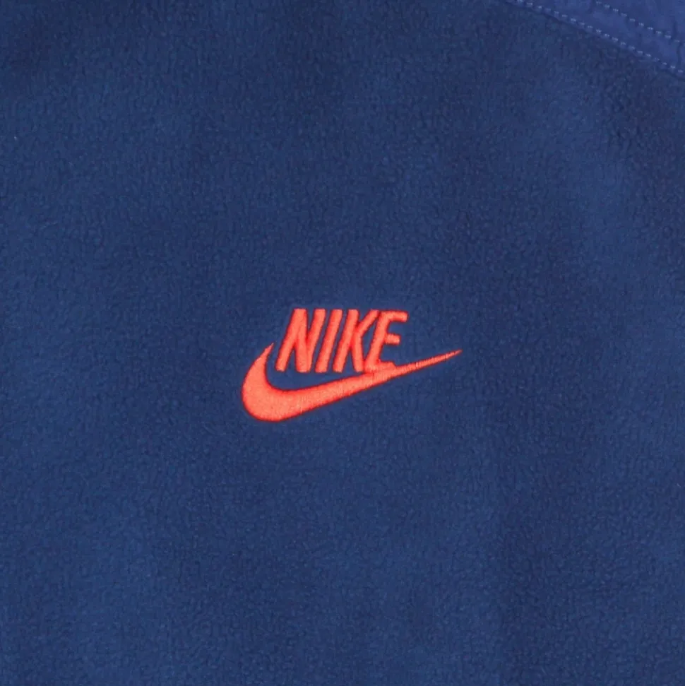 Veste Hiver à Col Montant Bleu/Orange