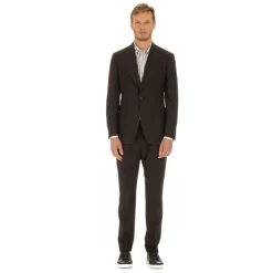 Veste Marron Maxi Revers Mono Bouton