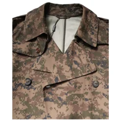 Veste Trenchcoat Camouflage Multicolore