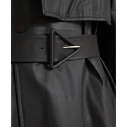 Veste Trench Imperméable en Cuir