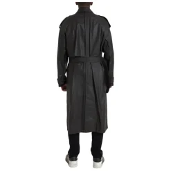 Veste Trench Imperméable en Cuir