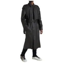 Veste Trench Imperméable en Cuir
