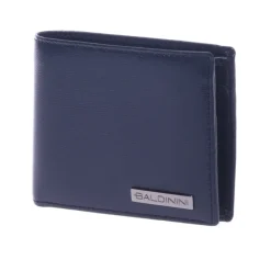 Wallet in dark blue palmellato leather